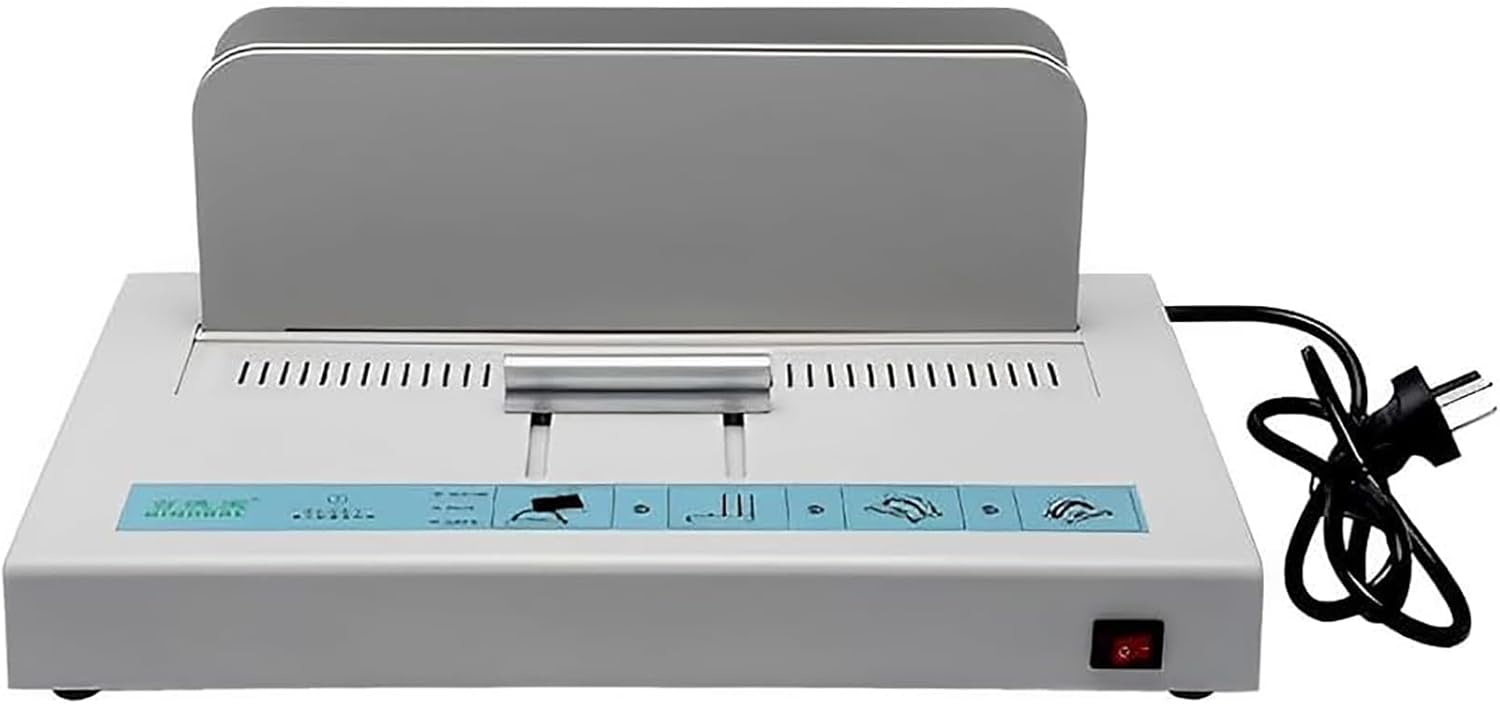 JKSVTF A4 Automatic Binding Machine, Electric Book Binder 1-50MM Binding Thickness, Hot Melt Glue Universal Thermal Binding Machine, for Tenders, Insurance Policy Contracts, Reports