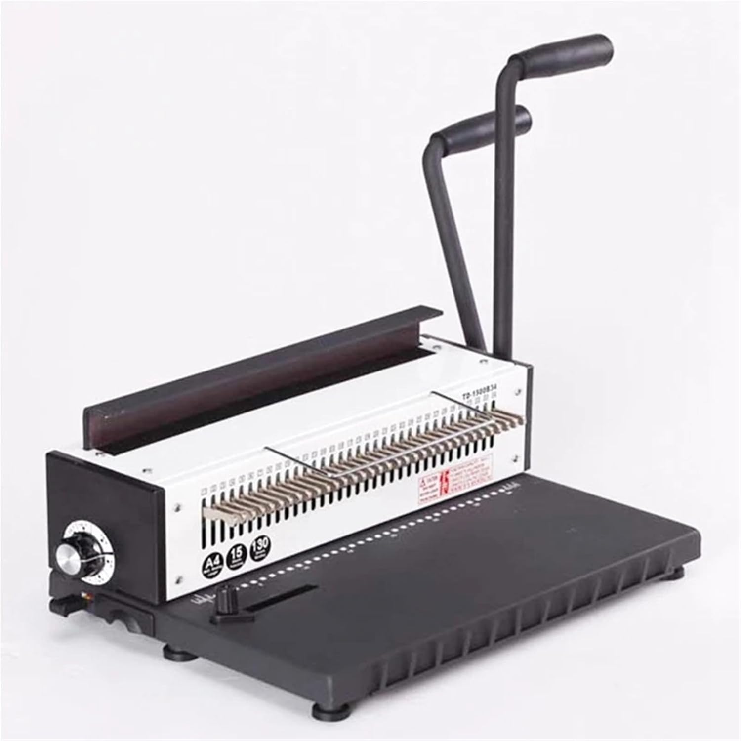 Binding Machine, Double Coil Iron Ring A4 Binding Machine Full Knives Desk Calendar Punch Binding Machine