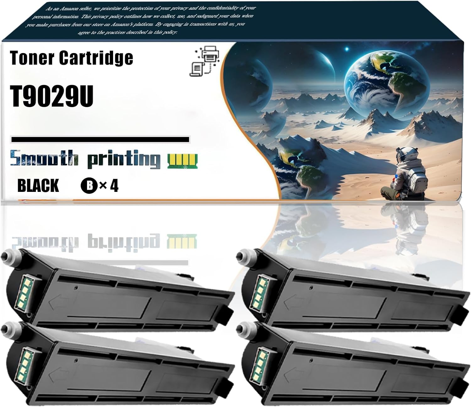 LSSF Replacement Parts Toner Cartridge T9029U Compatible with Toshiba E Studio 9029A Printer (4 Pack Black)