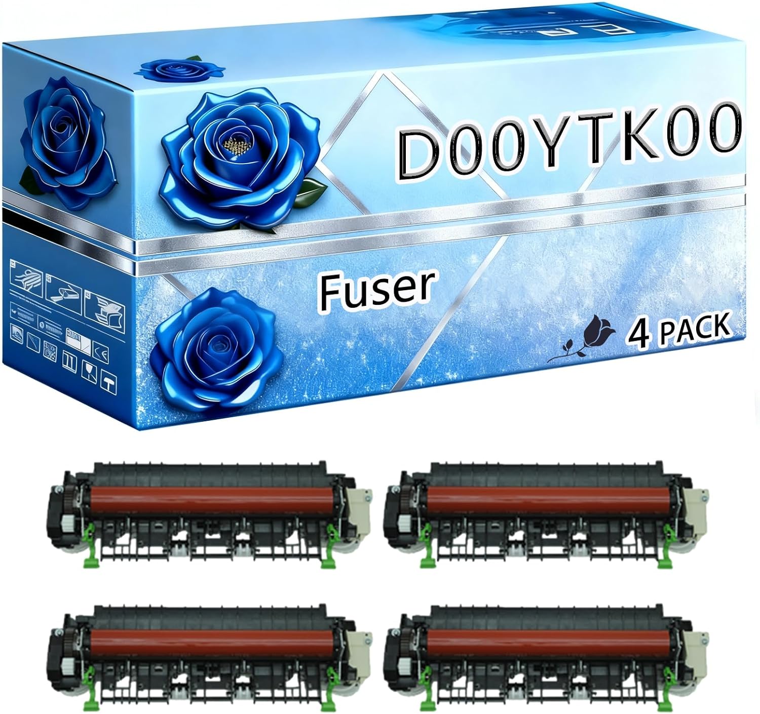 BIVOL Compatible Fuser Unit(110V/220V) Replacement for Brother D00YTK001 High Yield 80000 Pages HL-L2370DW XL HL-L2379DW HL-L2390DW Printers (4 Pack Black)