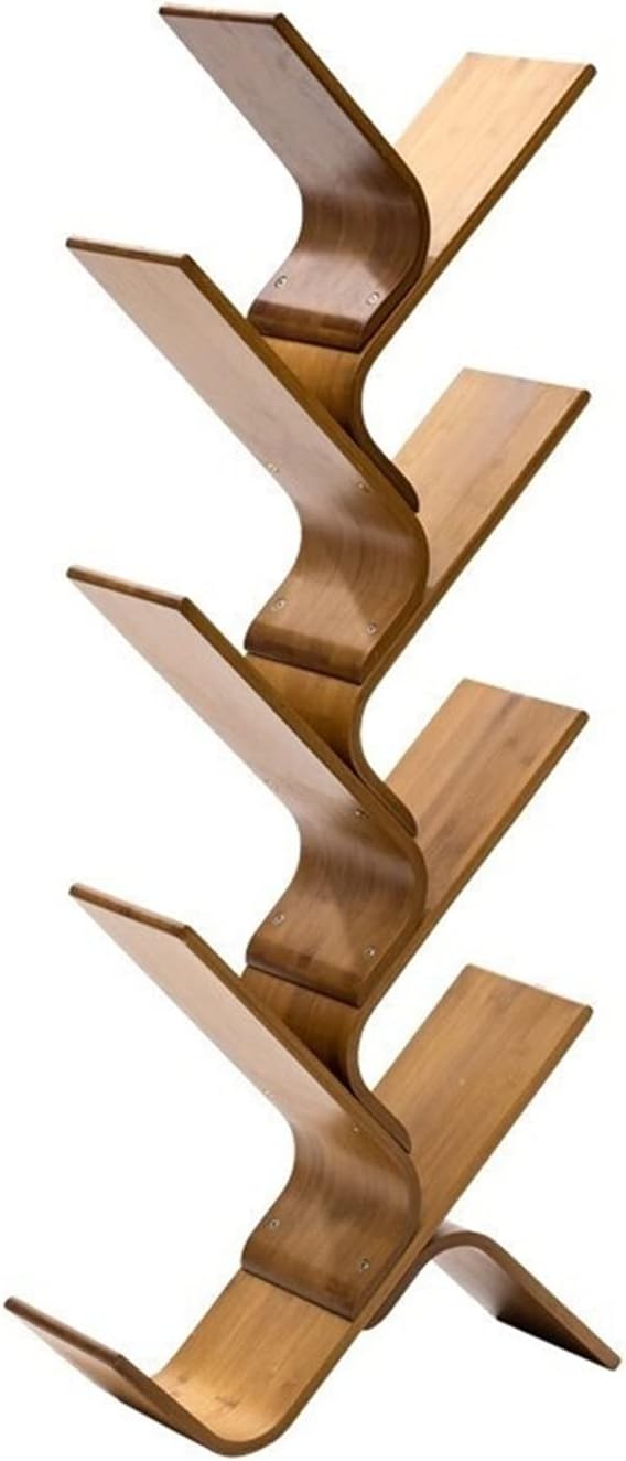 TOMYEUS Book Shelf Bookshelf Simple Bookshelf Shelf Student Bookshelf Living Room Small Bookshelf Tree Bookshelf Bookshelves
