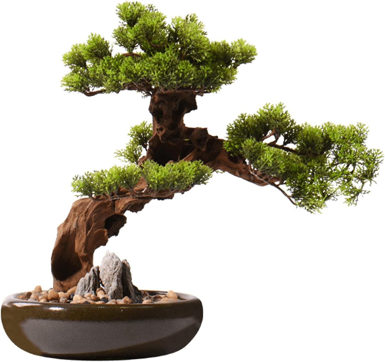 Artificial Bonsai Chinese Artificial Bonsai Tree Faux Plants Indoor Fake Plants Decor with Ceramic Pots for Home Table Office Desk Bedroom Living Room Decorations for Home Office