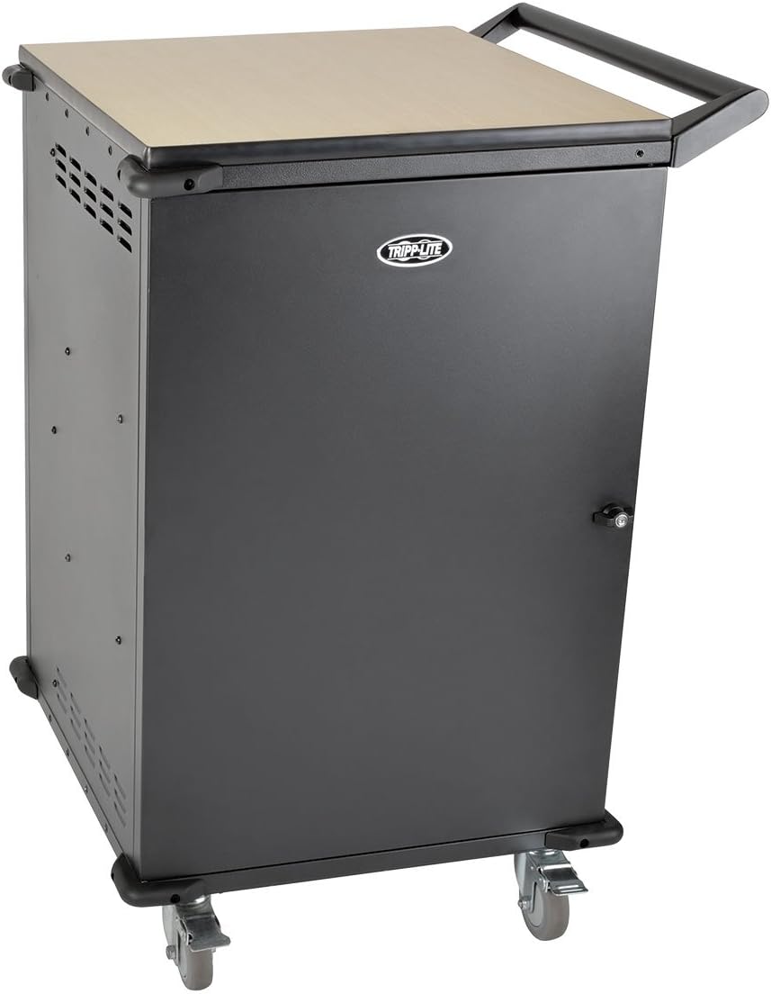 Tripp Lite 36-Port AC Charging Cart Storage Station for Chromebooks, Laptops, & Tablets - Hourly Timer alternates Charging Zones to Help Prevent overloads, 2-Year Warranty (CSC36AC)