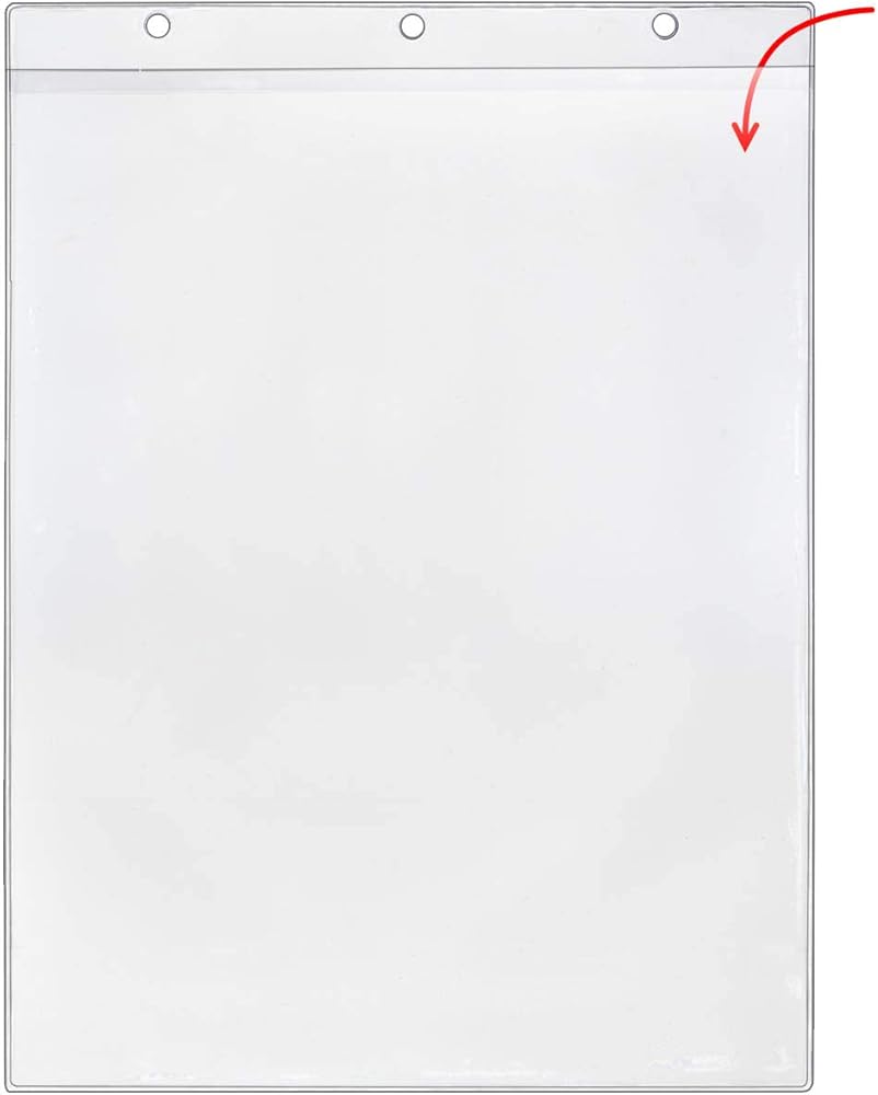 StoreSMART - Sheet Protector - Holes on Short Side, Open Short Side - 500-Pack - 8 1/2