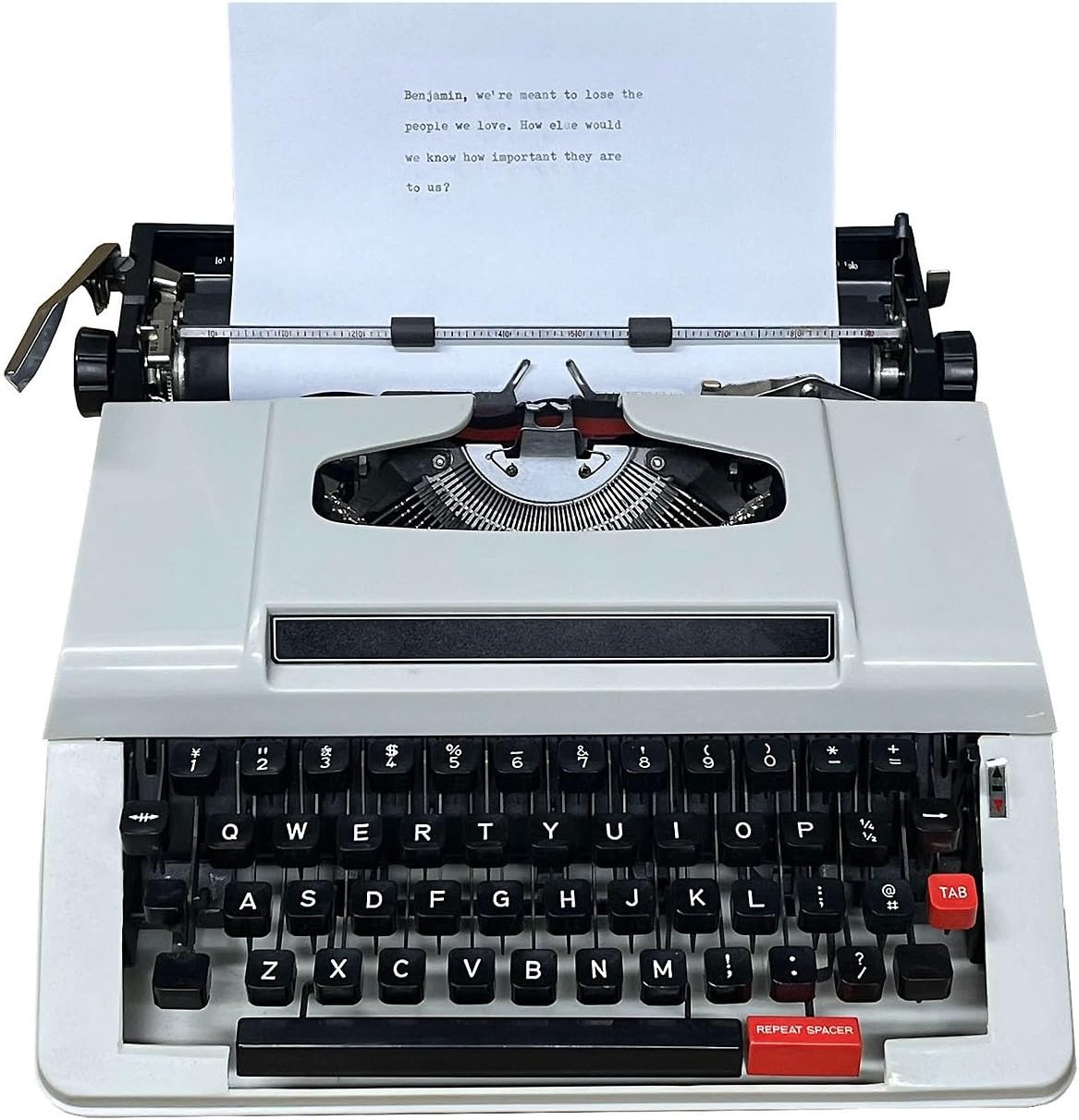 Manual Typewriter - Vintage Style Writing Tool for Creative Writing, Note Taking, and Letter Writing for Writers - Portable and Retro Design