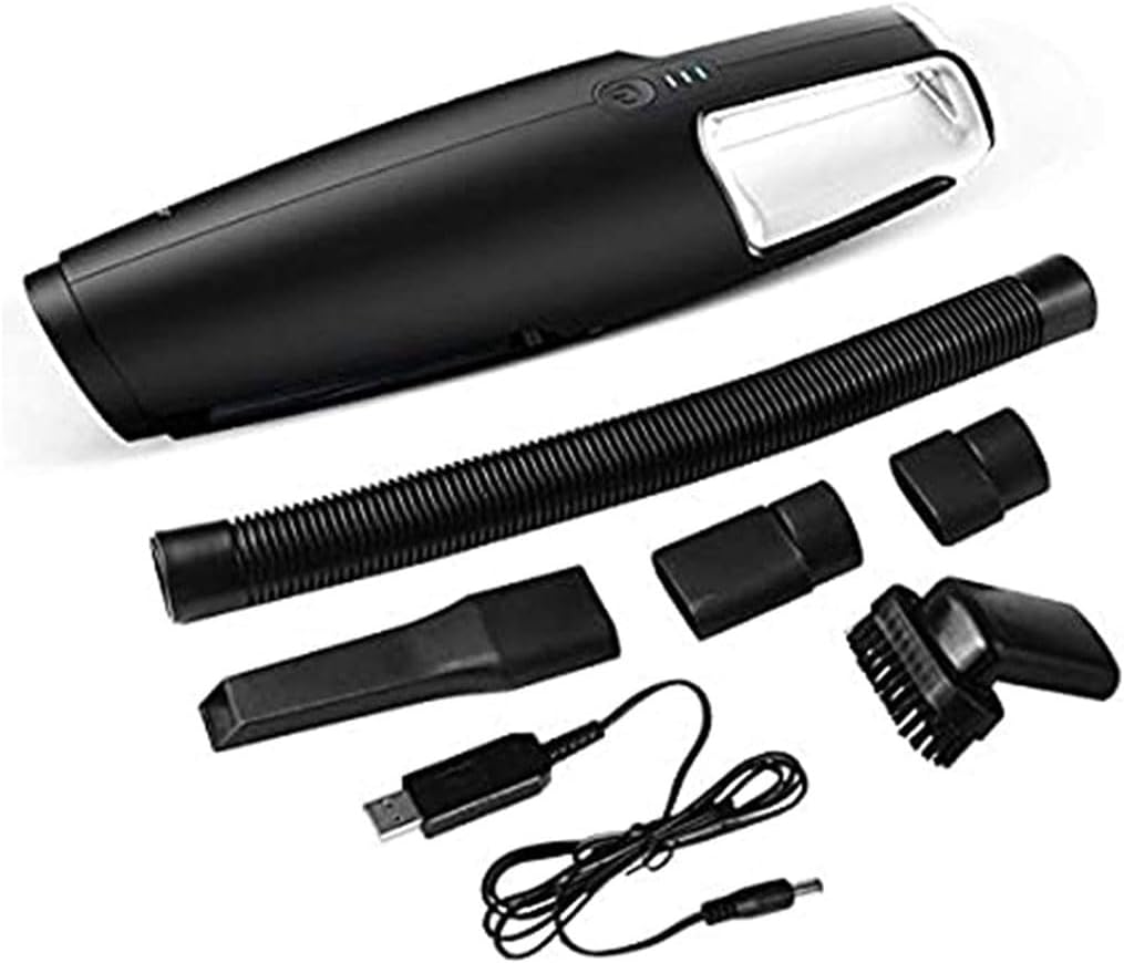 Handheld Vacuum Cordless Rechargeable, Wireless Rechargeable Dry and Wet Dual-use Vacuum Cleaner Car Dual-use Super Vaccumm Cleaner for Home and Car Cleaning Power Plug Into A Car Cigarette Lighter So