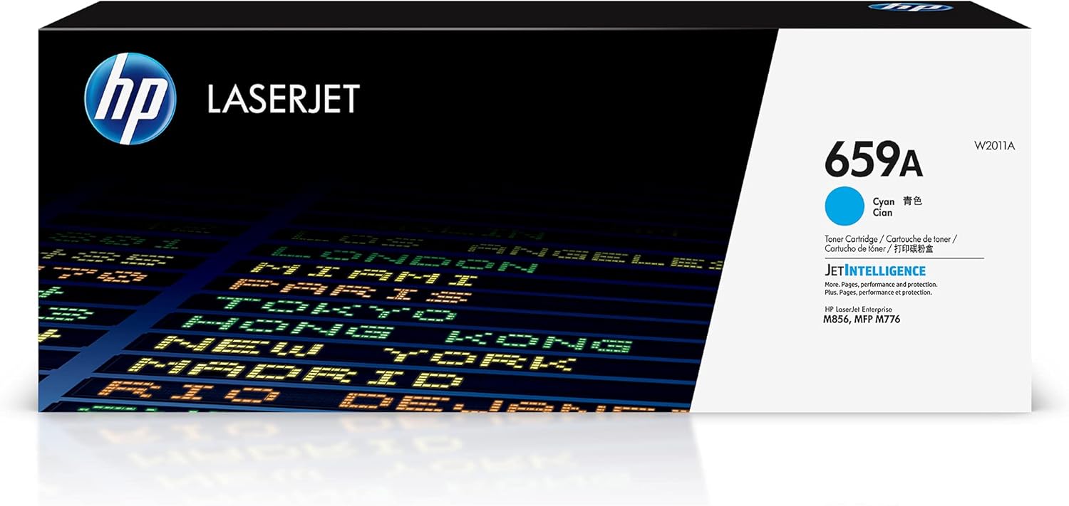 HP 659A Cyan Toner Cartridge | Works Color Laserjet Enterprise M856, Color Laserjet Enterprise MFP M776 Series | W2011A