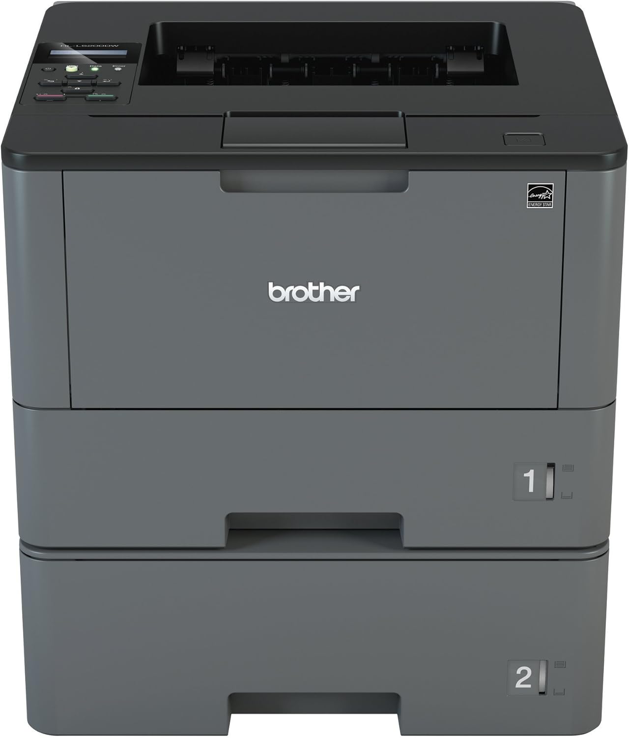 Brother Monochrome Laser Printer, HL-L5200DWT, Duplex Printing, Wireless Networking, Dual Paper Trays, Mobile Printing, Amazon Dash Replenishment Ready,Black