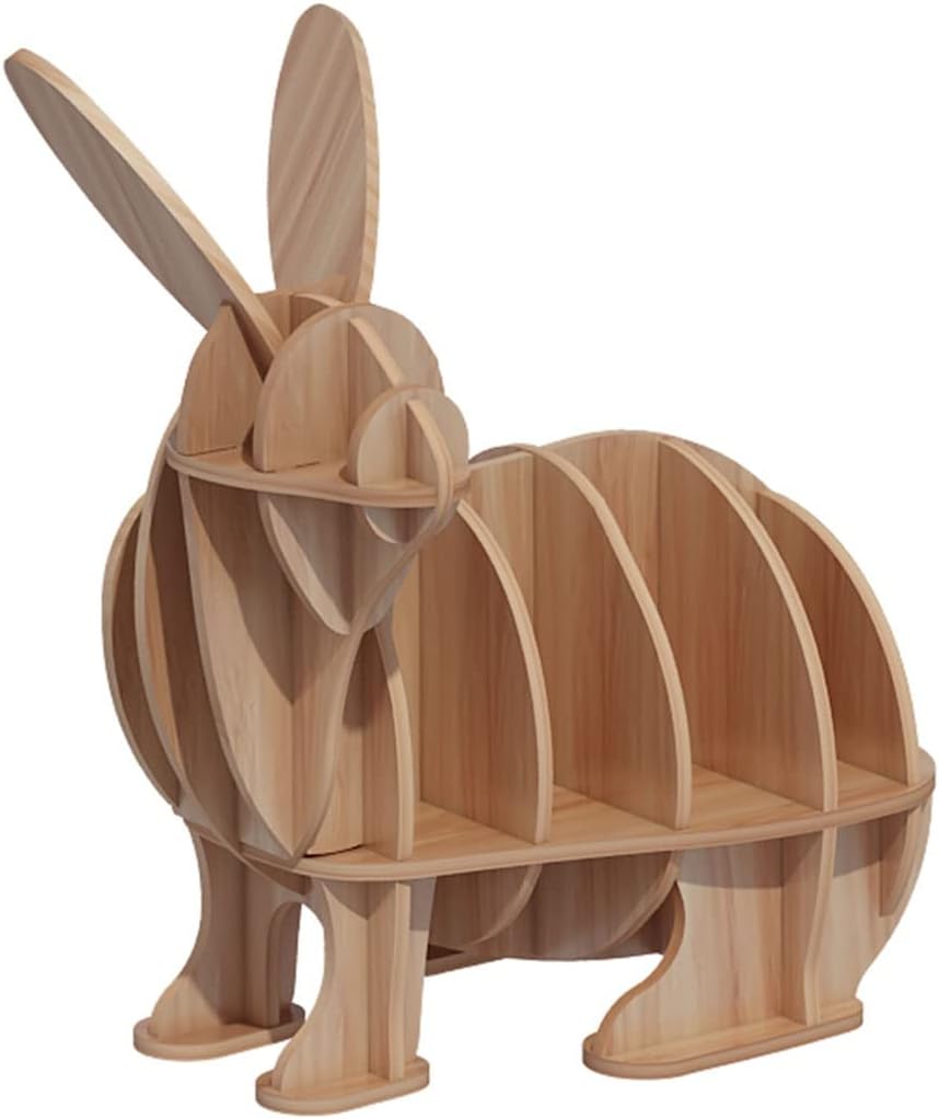 Bookshelf Bookshelf for Bedroom Small Creative Cartoon Rabbit Book Rack, Student Library Picture Bookcase, Living Room Floor Book Organizer, Decorative Ornaments (Color : C, Size : 98 * 60 * 99cm)