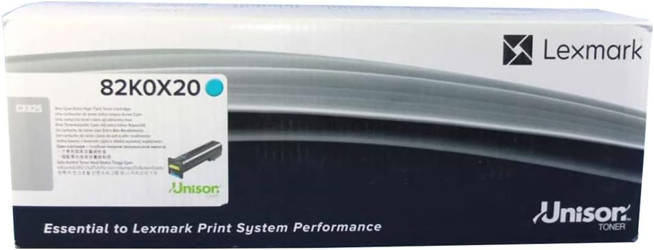 Lexmark 82K0X20 CX825 Cyan Extra High Yield Cartridge Toner