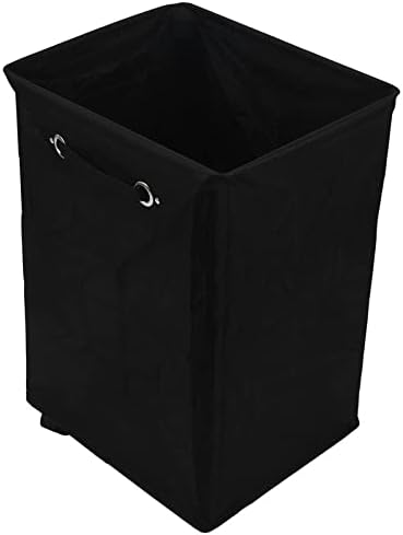 Laundry Hamper Dirty Clothes Laundry Basket Foldable Storage Basket with Wheel for Office Oxford Bathroom Laundry Hamper Black (Color : Black)