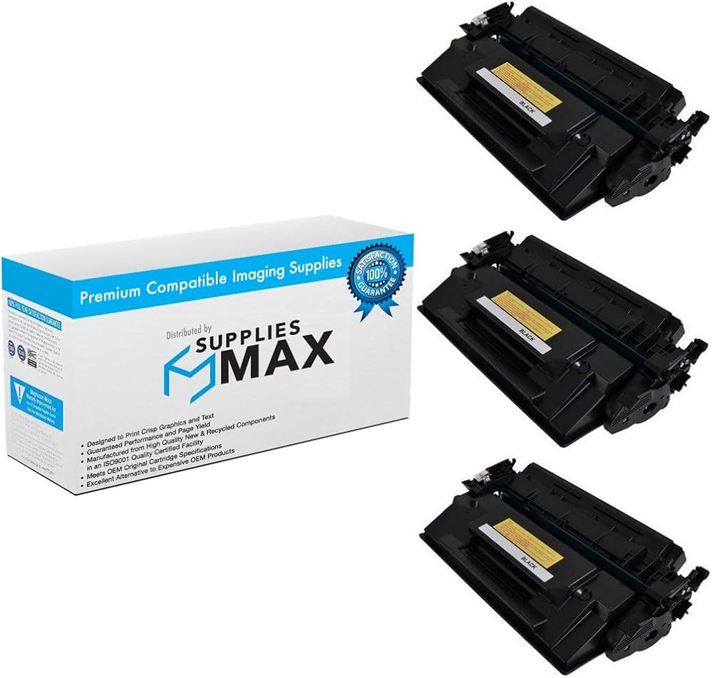 SuppliesMAX Compatible Replacement for HP Laser Jet Pro 4001/Pro 4002/Laser Jet MFP-4101/MFP-4102 Series Jumbo Toner Cartridge (3/PK-20000 Page Yield) (NO. 148X) (W1480XCJ_3PK)