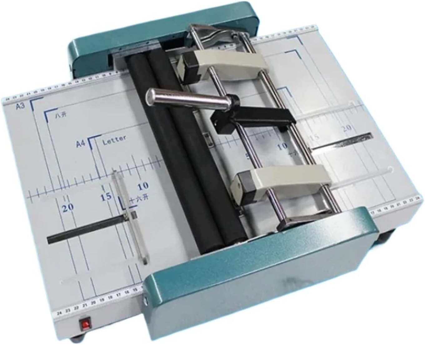 Binding Machine, Booklet Pamphlet Broshure Binding Machine Electric Saddle Stapler and Paper Folding Machine 2 in 1 Max A3 Siz