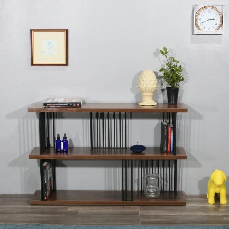 DAVEE Modern & Contemporary Antique Wood 2-Tier Bookcase