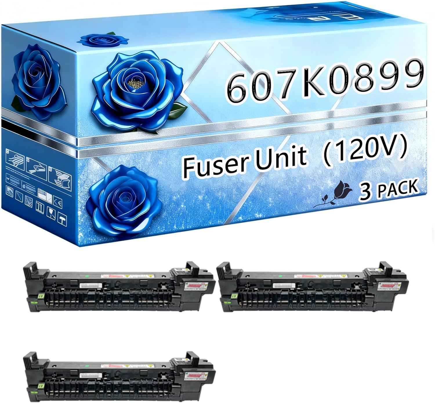 BIVOL Compatible Fuser Unit（120V） Replacement for Xerox 607K08990 High Yield 20000 Pages AltaLink C8030 AltaLink C8035 Printers (3 Pack Black)