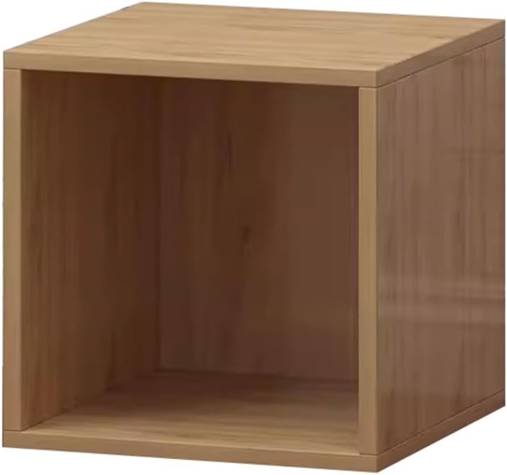 SDVantage Stackable Storage Cube,Cubby Organizer,Corner Bookshelf Wood, Floor Standing,Book Rack Storage Bookshelf for Bedroom,Living Room,Office Bookcase (Natural a)
