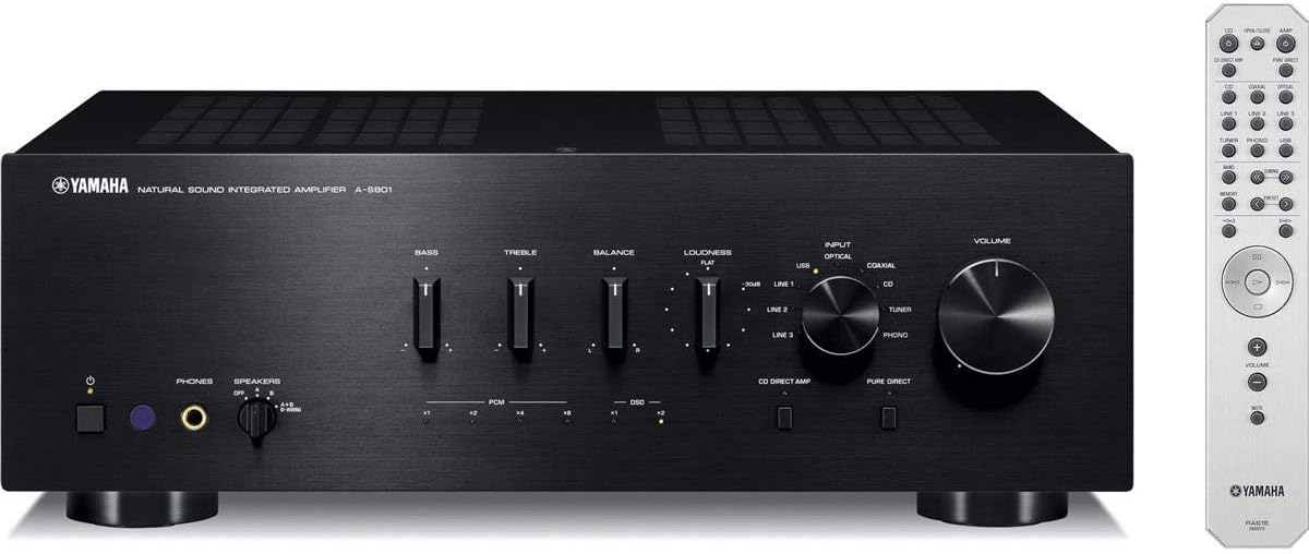 YAMAHA A-S801BL Natural Sound Integrated Stereo Amplifier (Black)