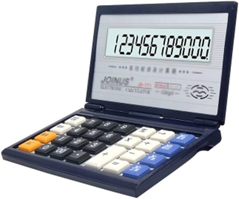 TEOYETTSF Business Finance Battery with Alarm Clock 12 Digit Big Button Folding Electronic Calculator