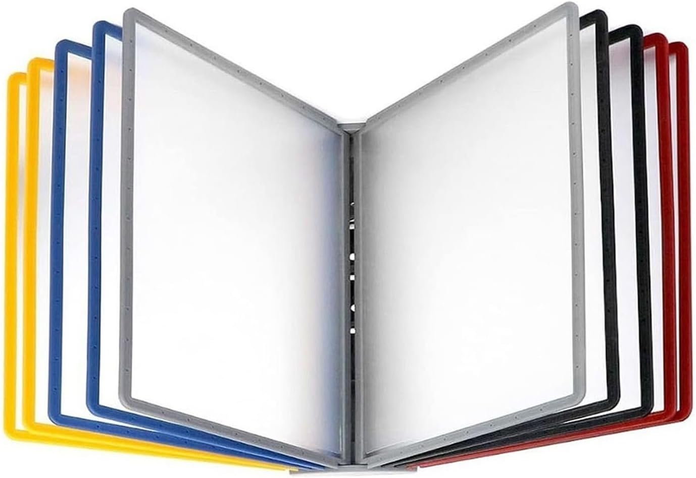 Wall Mounted Folder Storage,PVC Desktop Flip Display Folder, 20 Double-Sided Display Pockets, Letter-Size, Flip and Find Reference Display Document Holder, for Office Storage A4 Documents