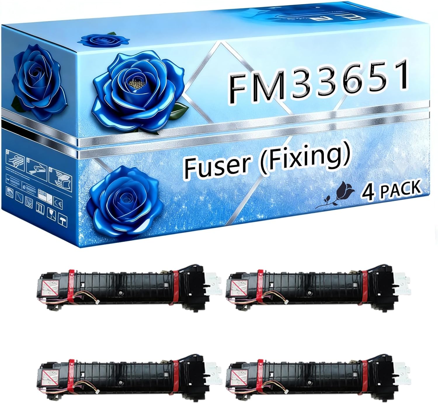 BIVOL Compatible Fuser (Fixing) Unit(110V) Replacement for Canon FM33651000 High Yield 200000 Pages imageRUNNER 2018 2018I 2022 2022I 2025I Printers (4 Pack Black)