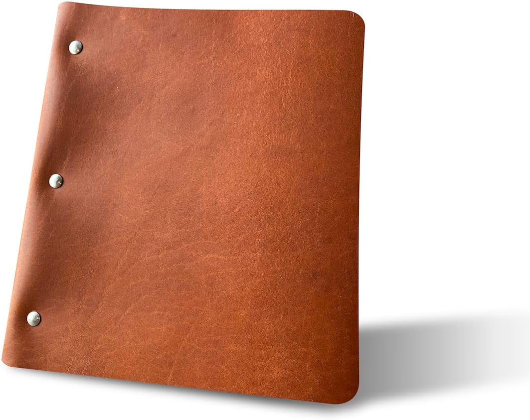 Murdy No. 1 Wide Cut Refillable Leather Binder (Bourbon)
