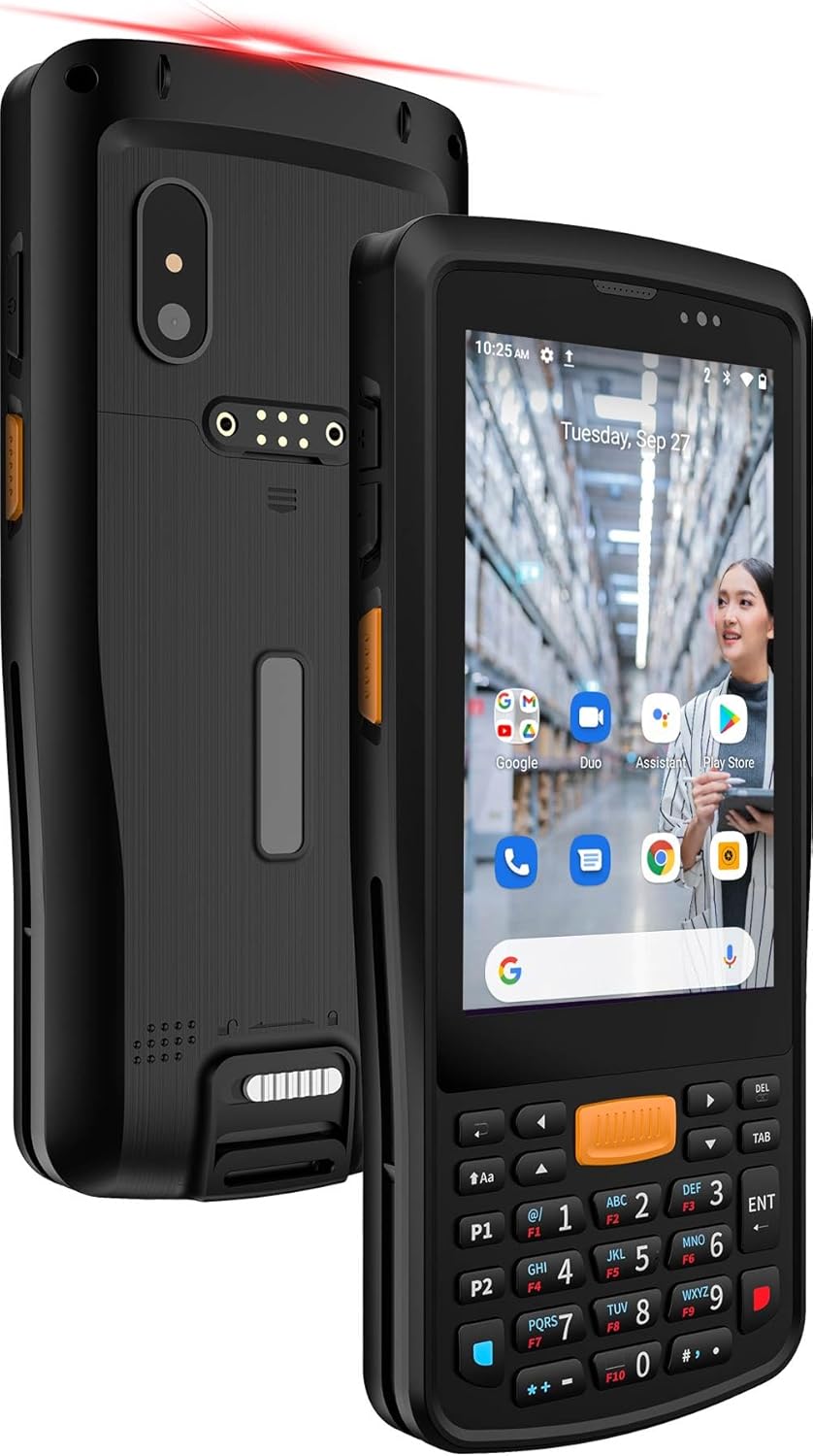 BIX Android 11 Barcode Scanner,Handheld Mobile Compueter with 1D 2D Scanner, 4GB RAM&64GB ROM, WiFi,4G LTE,IP65 Rugged PDA for Inventory Management