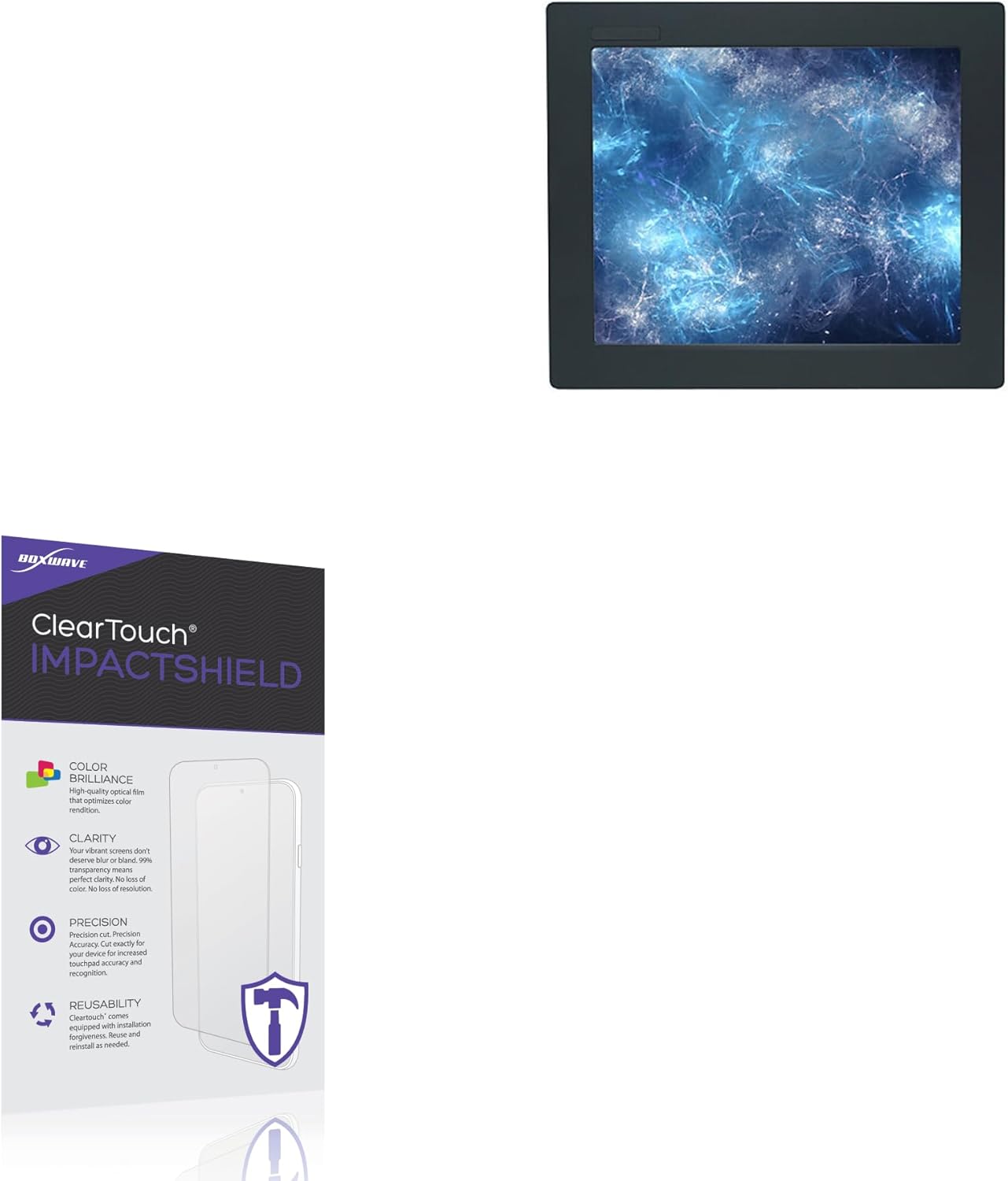 BoxWave Screen Protector Compatible With Automation Direct ATM1900 - ClearTouch ImpactShield (2-Pack), Impenetrable Screen Protector Flexible Film