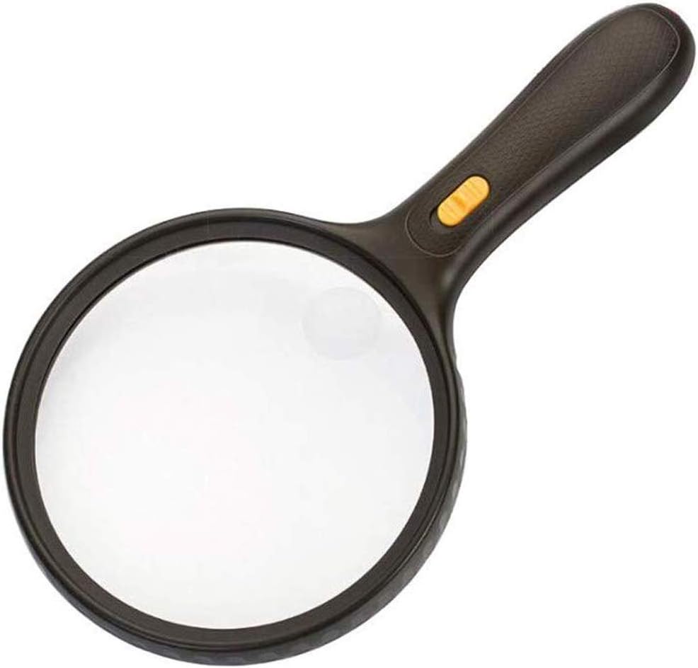 IGZVMBO Hand-held Magnifier Handheld Magnifier Reading Magnifying Glass Lens Jewelry Loupe Black Magnifier