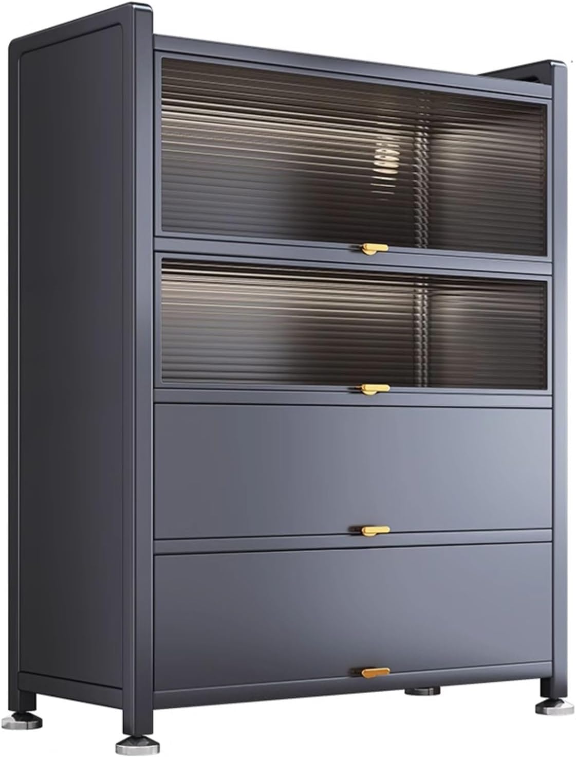 WZFPXIGWE Kitchen Storage Shelf, Metal Freestanding Cupboards, Bookcase Storage Organiser, Storage Shelf Rack, Suitable for Living Room Bedroom(Large)