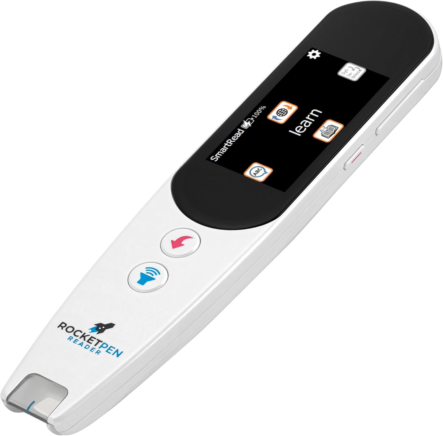 Rocket Pen Reading Tutor + Case, Black. Use Its Six Learning Aids to Make Reading Your New Super Power. OCR Scanner for Dyslexia - Hear Scanned Text. Scans Phone, Tablet, Printed Page. No PC Needed