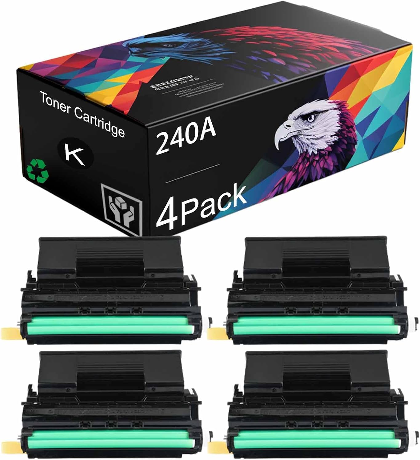 240A Toner Cartridge Compatible for Xerox 240A CT350268, Reliable Performance Compatible for Xerox Docuprint 240A 340A DP240 Printer, High Yield 10000 Pages (Black 4Pack)