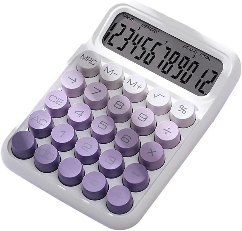 Calculator Portable Mechanical Button Gradient Color Used for Office School Stationery