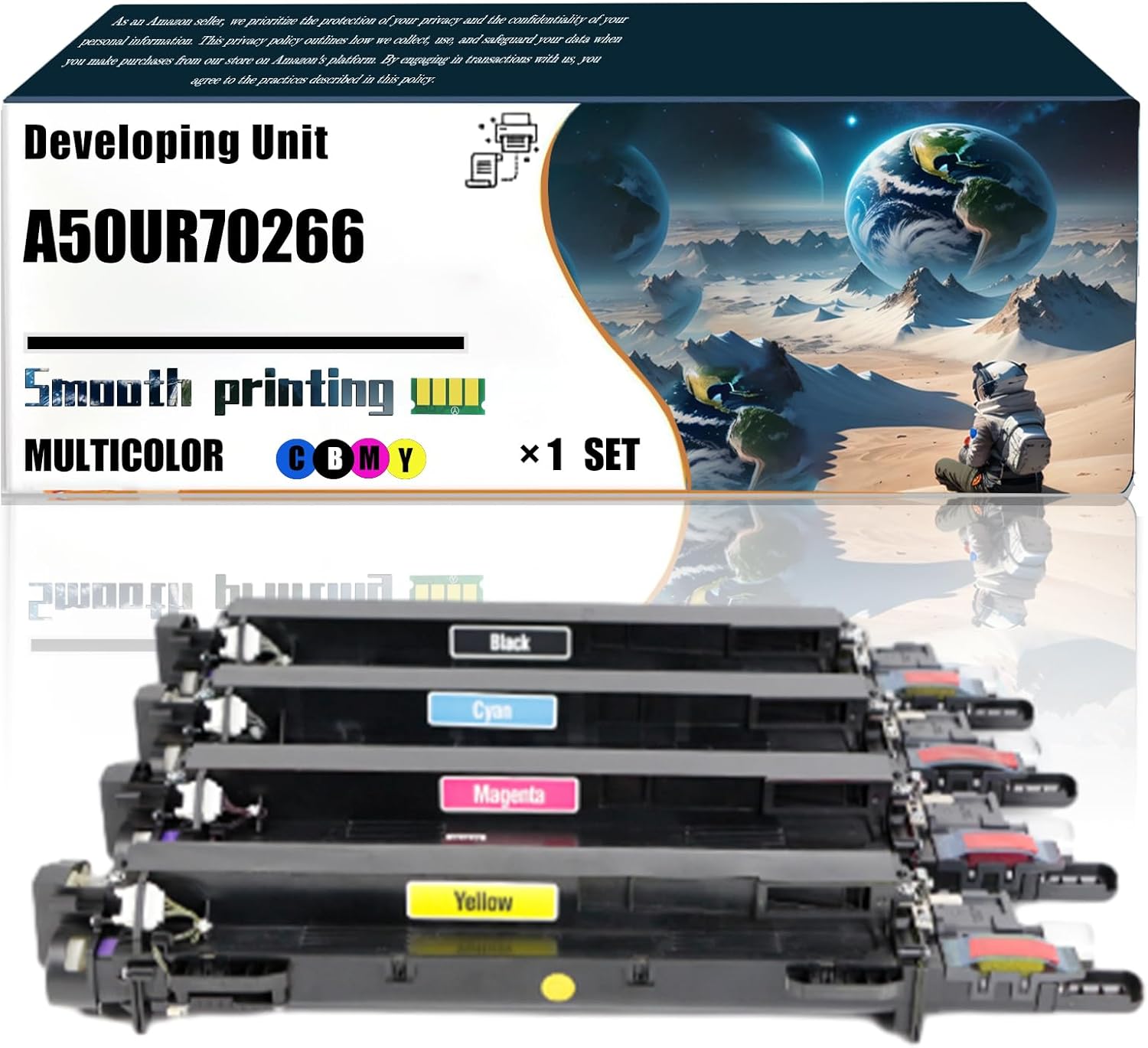 LSSF Replacement Parts Developing Unit A50UR70266 Compatible with Konica Minolta AccurioPress C2060 C2070 C3070 C3080 C3080P Printers, Contains Chip and Clear Printing (Multicolor)