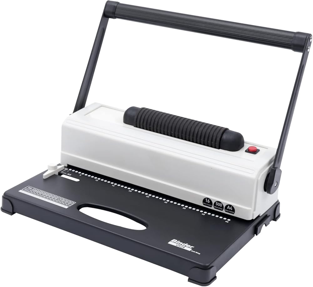 JYXYXSCP 46-Hole Comb Binding Machine,Electric Coil Punch Binding Machine for Professional Presentations&Documents,Bind up to 250 Sheets w/Ease