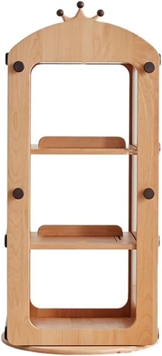 HIHELO Book Case Creative Floor-Standing Bookshelf Rotatable Bookcase Small Apartment Locker Display Storage Unit Bedroom Living Room Furniture Bookshelves