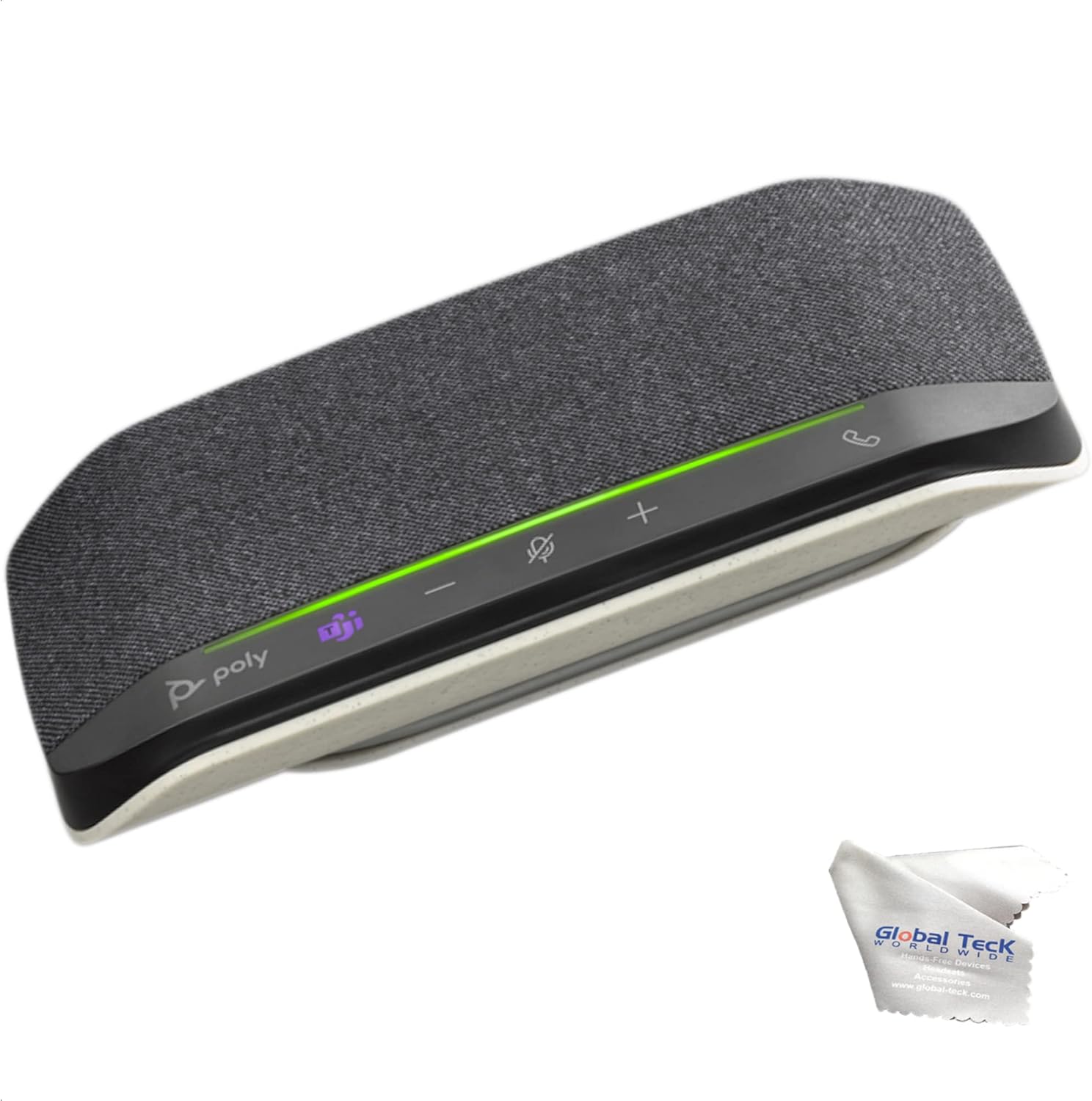 Poly Sync 10 USB (Plantronics) Smart Speaker with Mic - Portable Speakerphone Connects to PC, Mac - Enhances Video Meetings Audio, Noise/Echo Reduction - Made For Teams, Zoom, Rich Full Duplex Audio