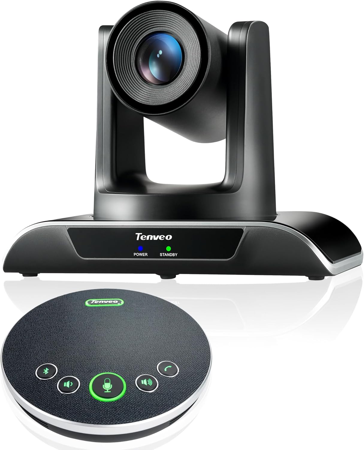 Tenveo Conference Room Video Camera System Bundle 20X Optical Zoom FHD 1080P 60FPS USB3.0/HDMI PTZ Camera and Bluetooth Wireless Conference Speakerphone Set for Conference Church Services