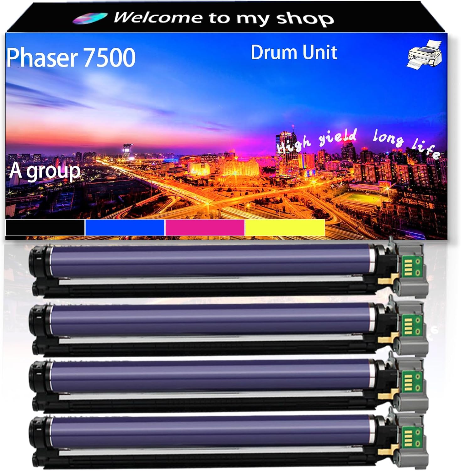 Phaser 7500 108R00861 Drum Unit High Production Compatible for Xerox Phaser 7500 Phaser 7500DN Printers, Replacement (Multicolor)