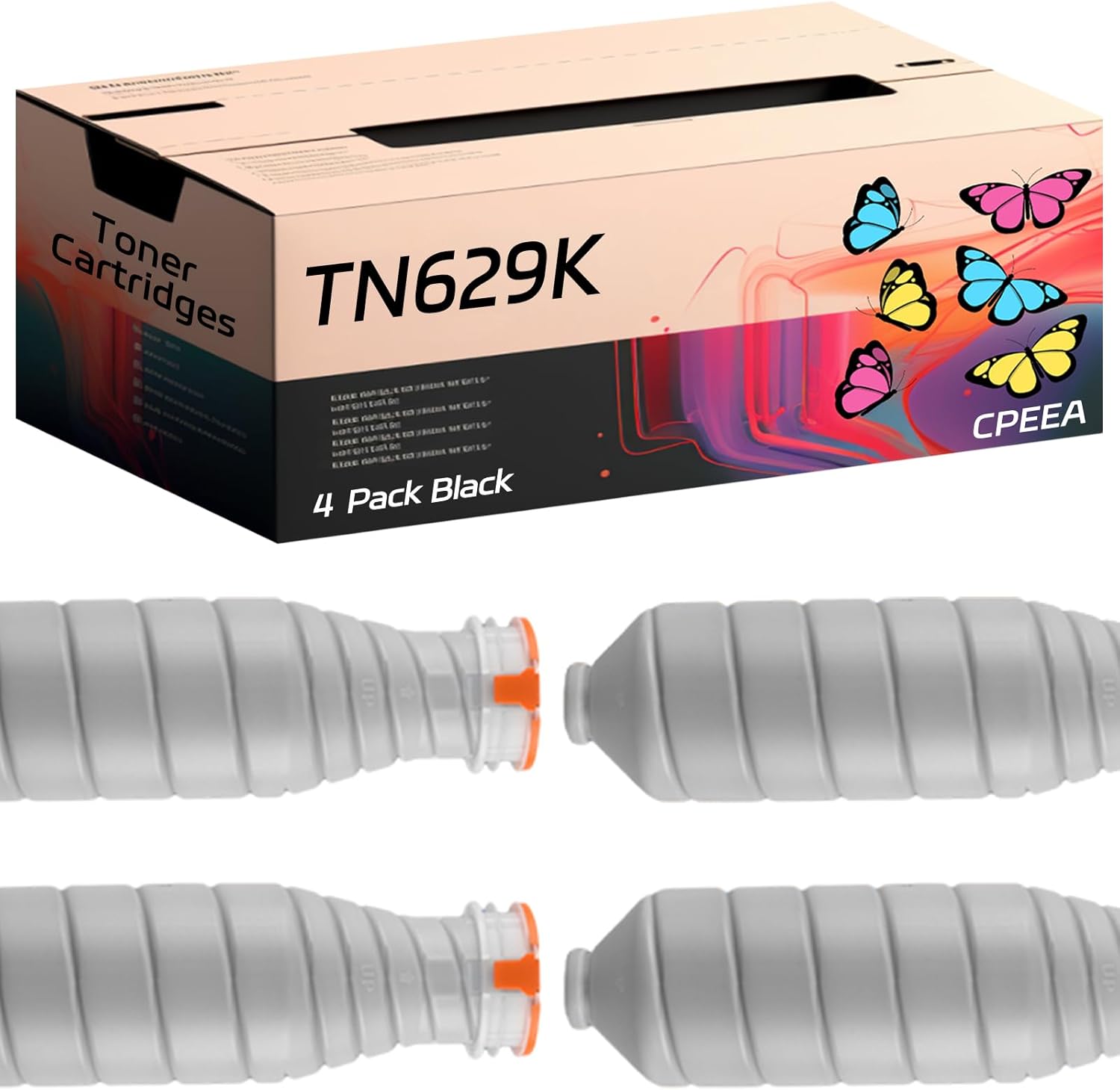 CPEEA Compatible for Konica Minolta TN629K TN629C TN629M TN629Y Toner Cartridges Work for Konica Minolta AccurioPress C7100 Printers (4 Pack Black)