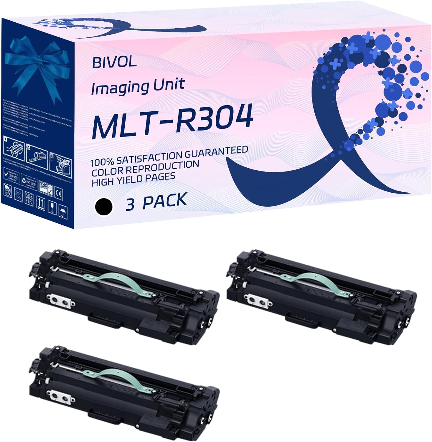BIVOL Compatible Imaging Unit Replacement for Samsung MLT-R304 High Yield 80000 Pages ProXpress M4583 FX M4530 ND M4530 NX Printers (3 Pack Black)