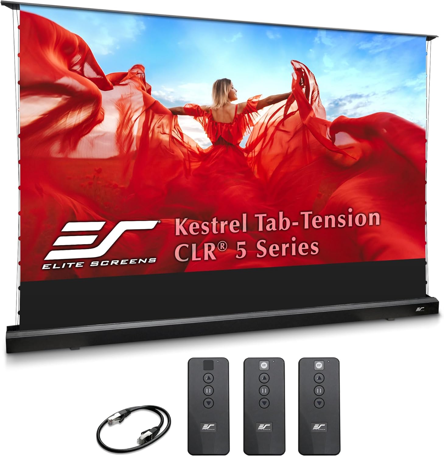 Elite Screens Kestrel Tab-Tension CLR5, 126