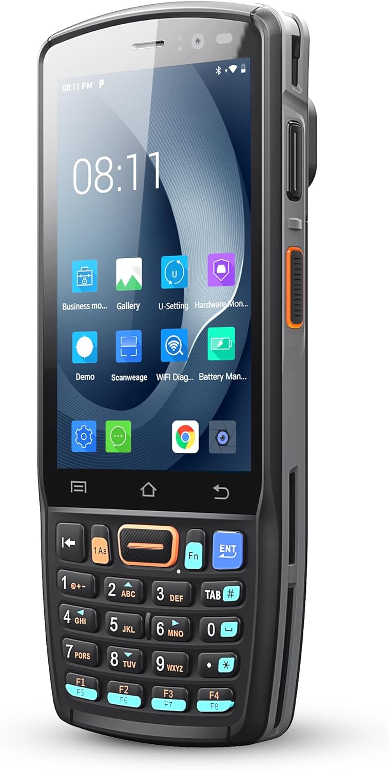UROVO Android Barcode Scanner, Inventory Software with Barcode Scanner PDA with Scan Engine, 4 inch Screen, Handheld, Wi-Fi, 4G LTE