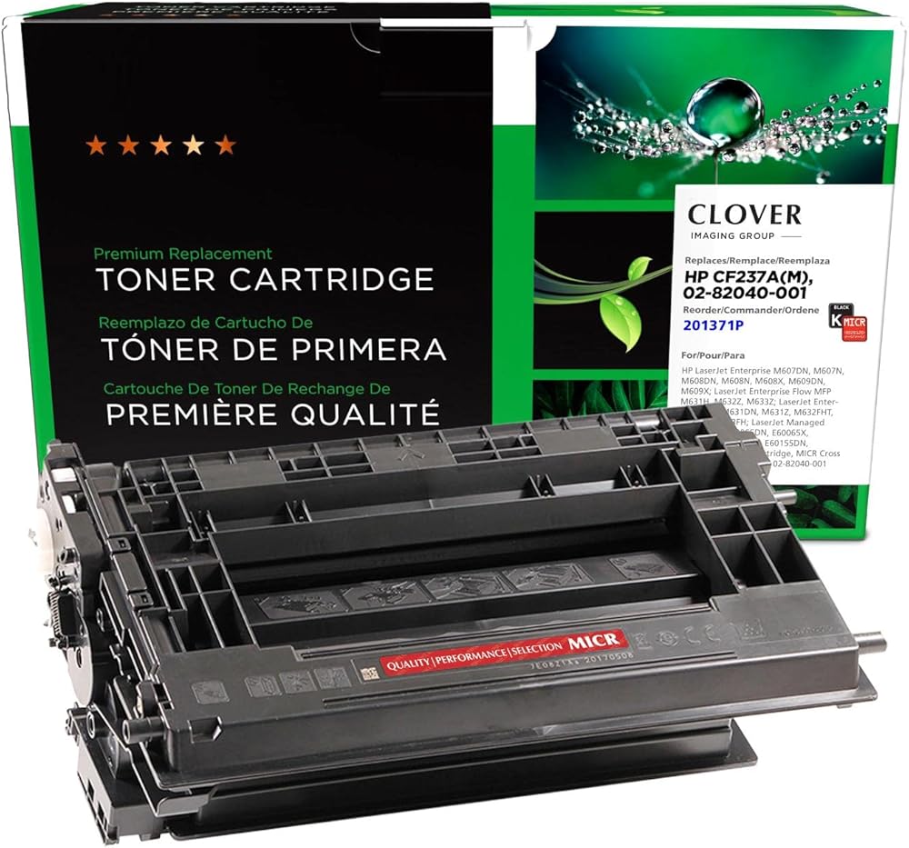 Clover Remanufactured MICR Toner Cartridge Replacement for HP CF237A, Troy 02-82040-001 | Black