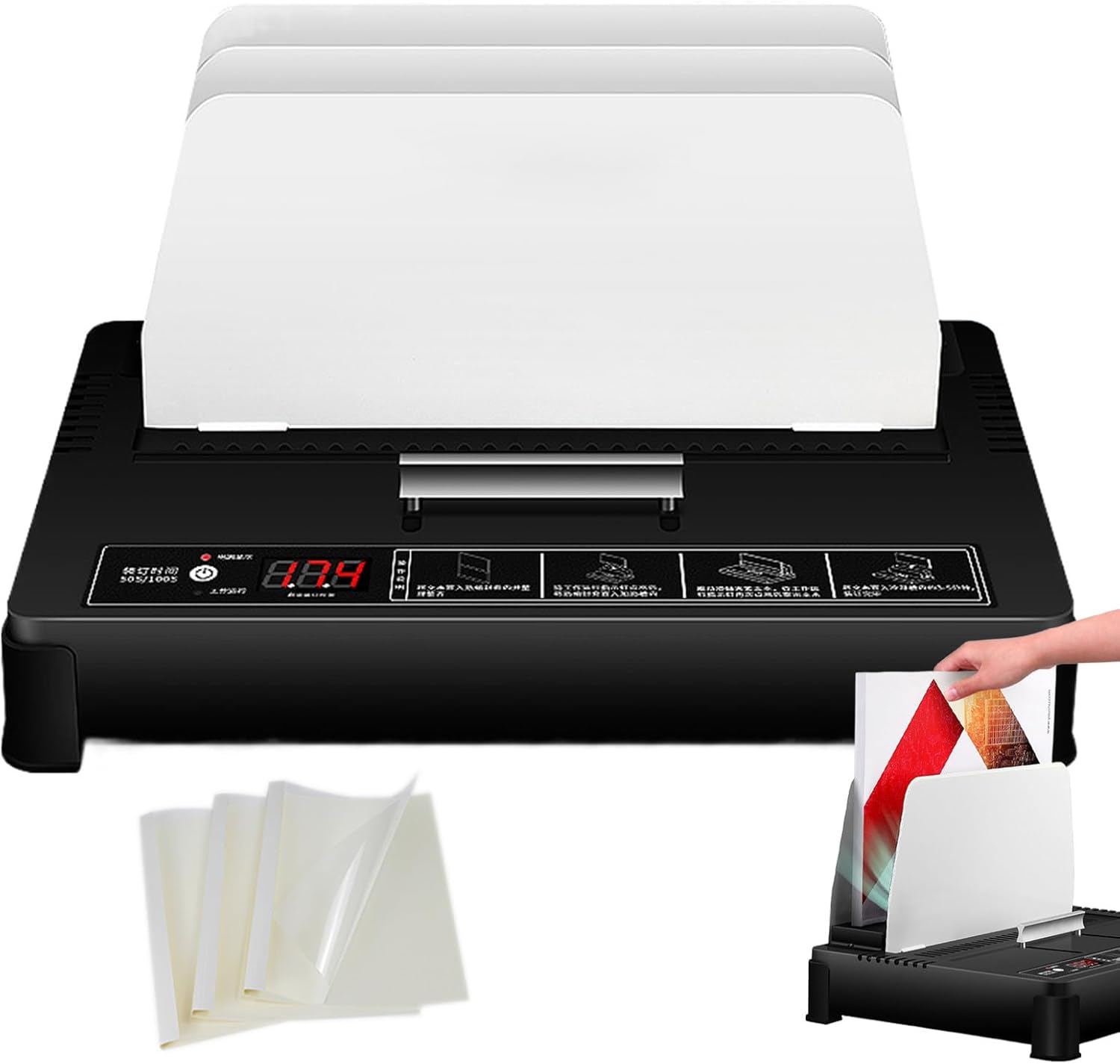 VitalisWorks Universal Thermal Binding Machine 550 Sheets Capacity,Electric Thermal Binder,A3/A4/A5 Document Heat Binder Hot Melt Machine