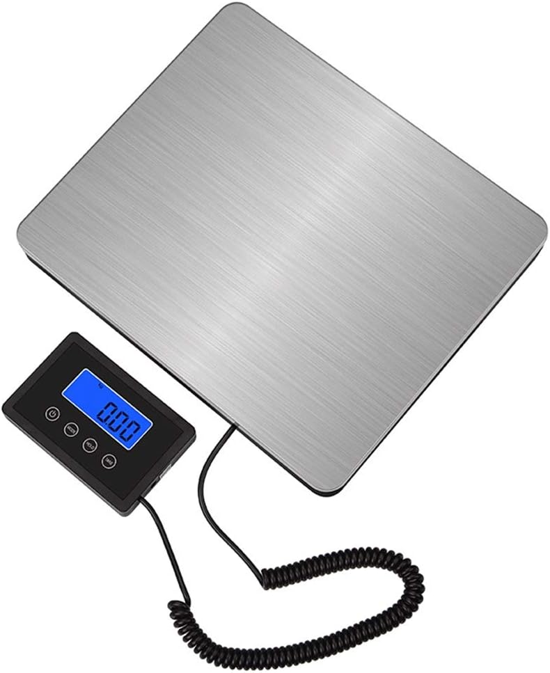 XYIANG High Precision Electronic Scale Digital Silver 180Kg/50G Profession Postal Weighing Stainless Steel Platform Fruit Scales for Commercial Shop Kitchen Weighing Parcel Scale