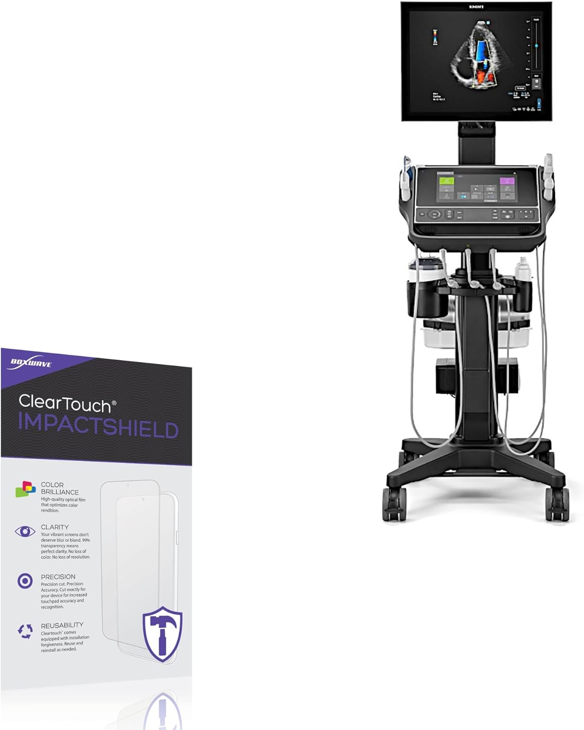 BoxWave Screen Protector Compatible with Sonosite LX - ClearTouch ImpactShield (2-Pack), Impenetrable Screen Protector Flexible Film