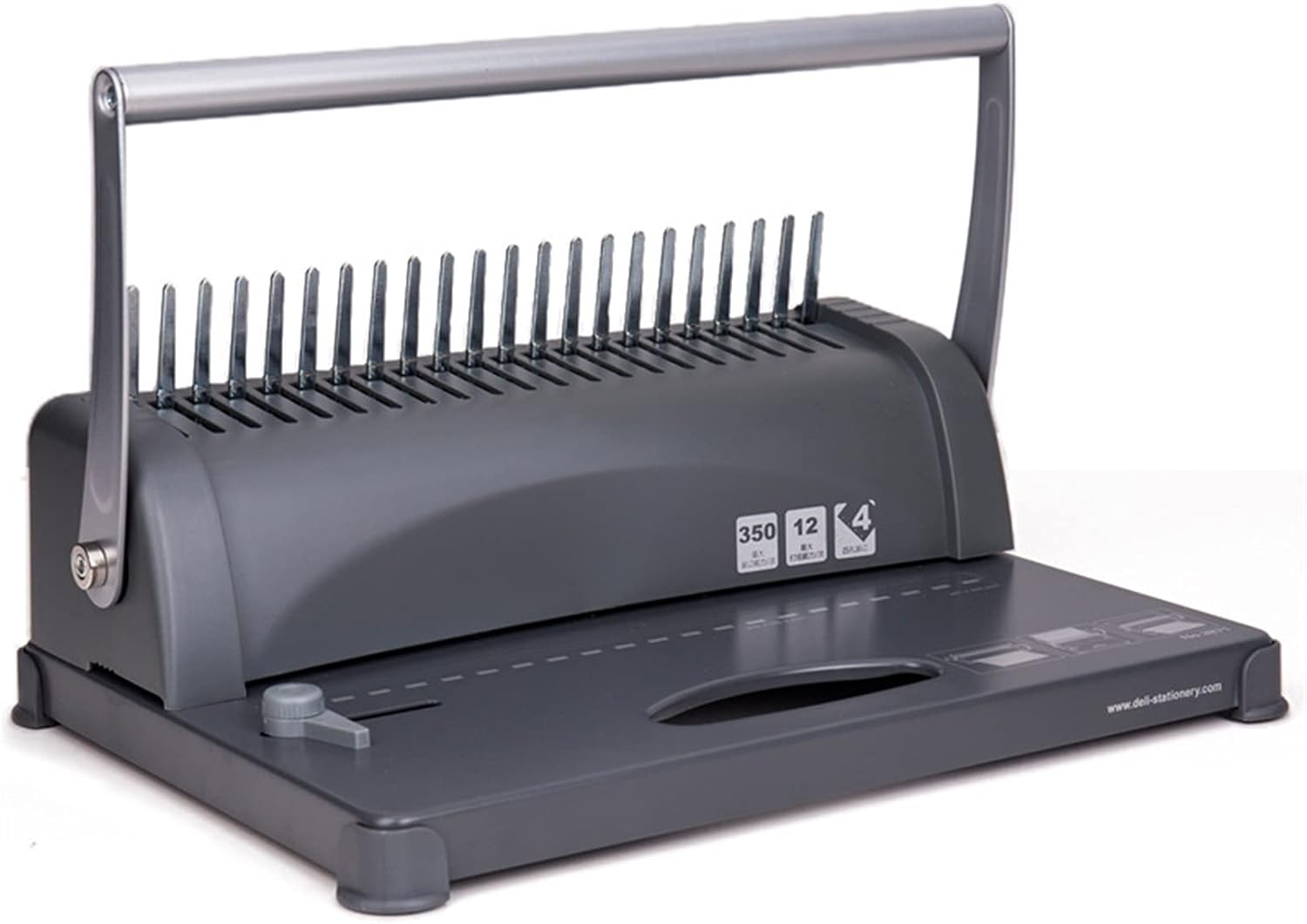 JKSVTF Heavy Duty Bookbinding Machine Comb Binding Machine Clip Apron Punching Machine A4 Paper Document Bid Manual 21 Porous Punch for Home Office (Default)