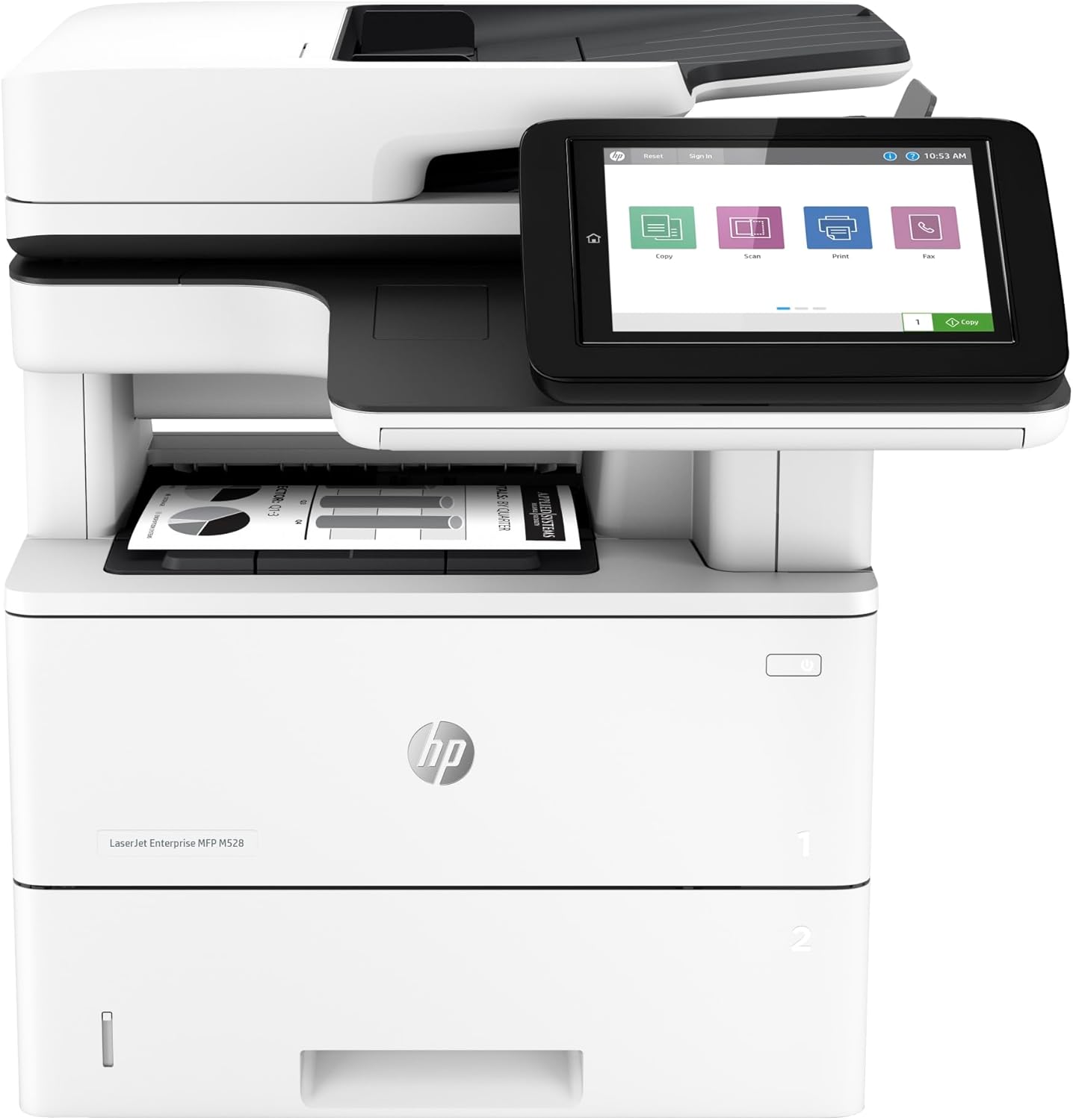 HP LaserJet Enterprise MFP M528dn Monochrome All-in-One Printer with Built-in Ethernet & 2-Sided Printing (1PV64A)