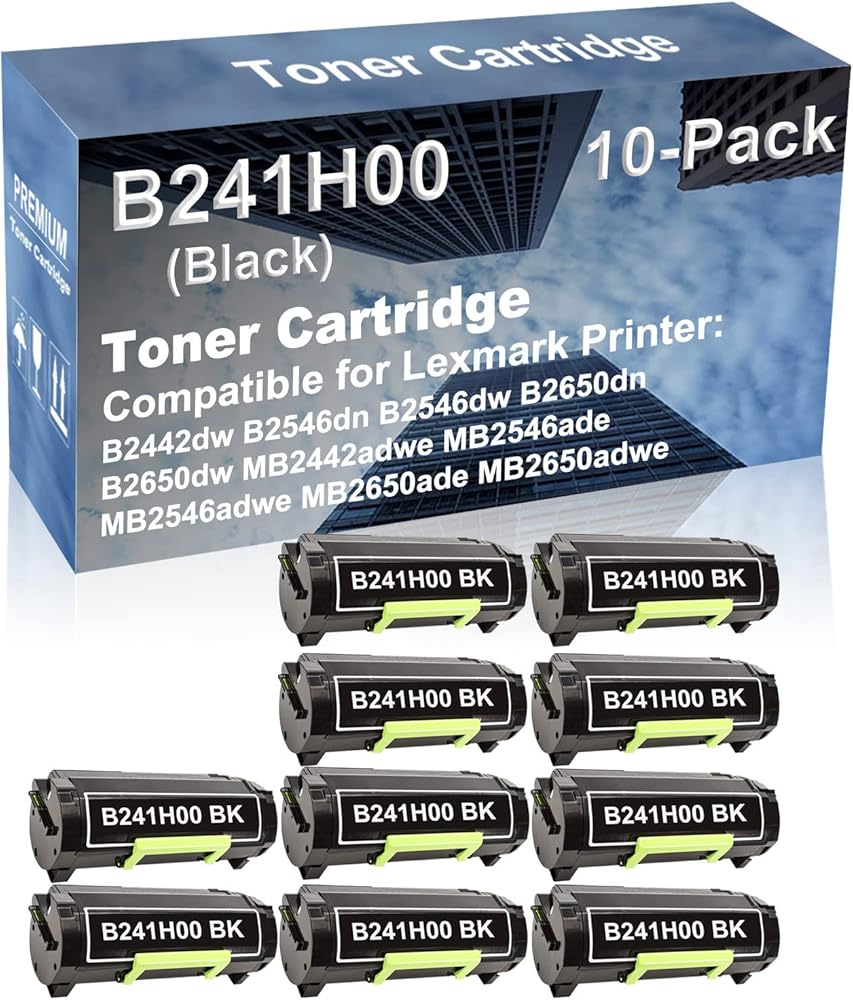 10-Pack Compatible High Yield MB2546adwe MB2650ade MB2650adwe Printer Cartridge Replacement for B241H00 Toner Cartridge (Black)