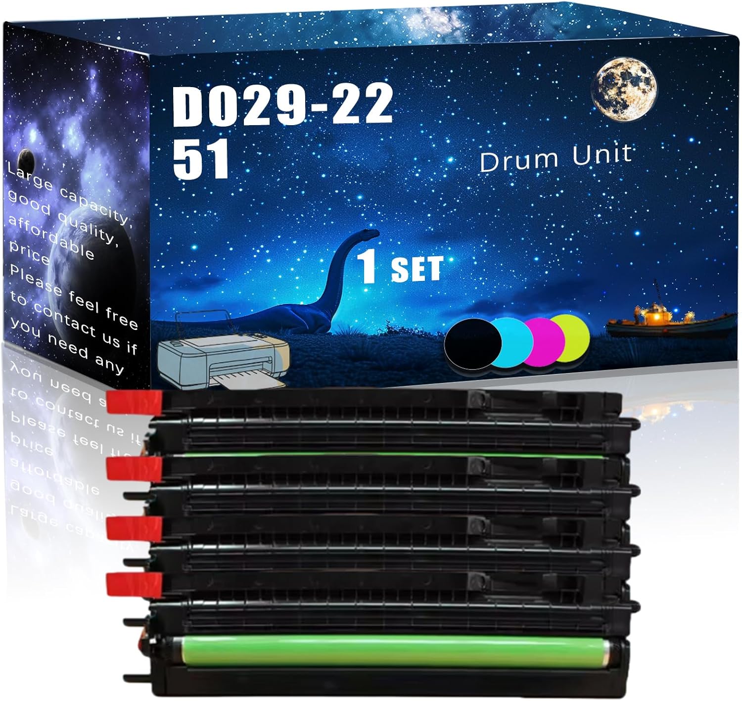 MUCQL D029-2251 Compatible Drum Unit Replacement for Ricoh High Yield Compatible Aficio MP C5000SPF C3300SPF Printer (4-Pack BK/C/M/Y)